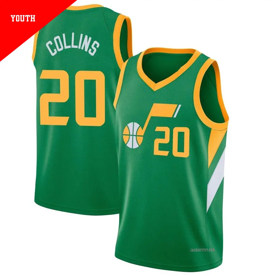 20 Men s John Collins Utah Jazz 2020 21 Swingman Green JerseyEarned Edition